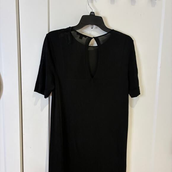 NEW COS Black Knit Sheer Short Sleeve Maxi Dress Medium - Picture 4 of 10